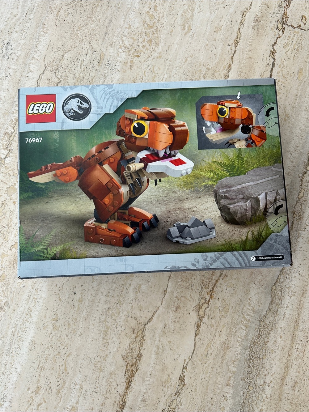 NEW 🆕 Lego Jurassic World Little Eater T. rex in Orange and Brown 76967 sealed - Picture 2 of 2